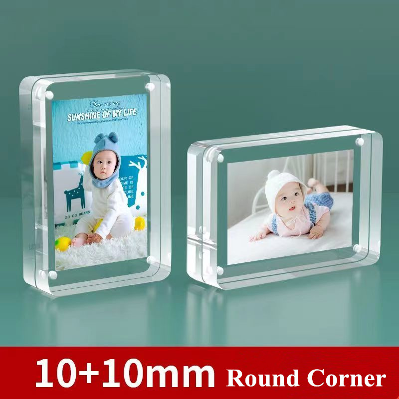 Photo Acrylic Block - Double Sided Magnetic Photo Picture Block
