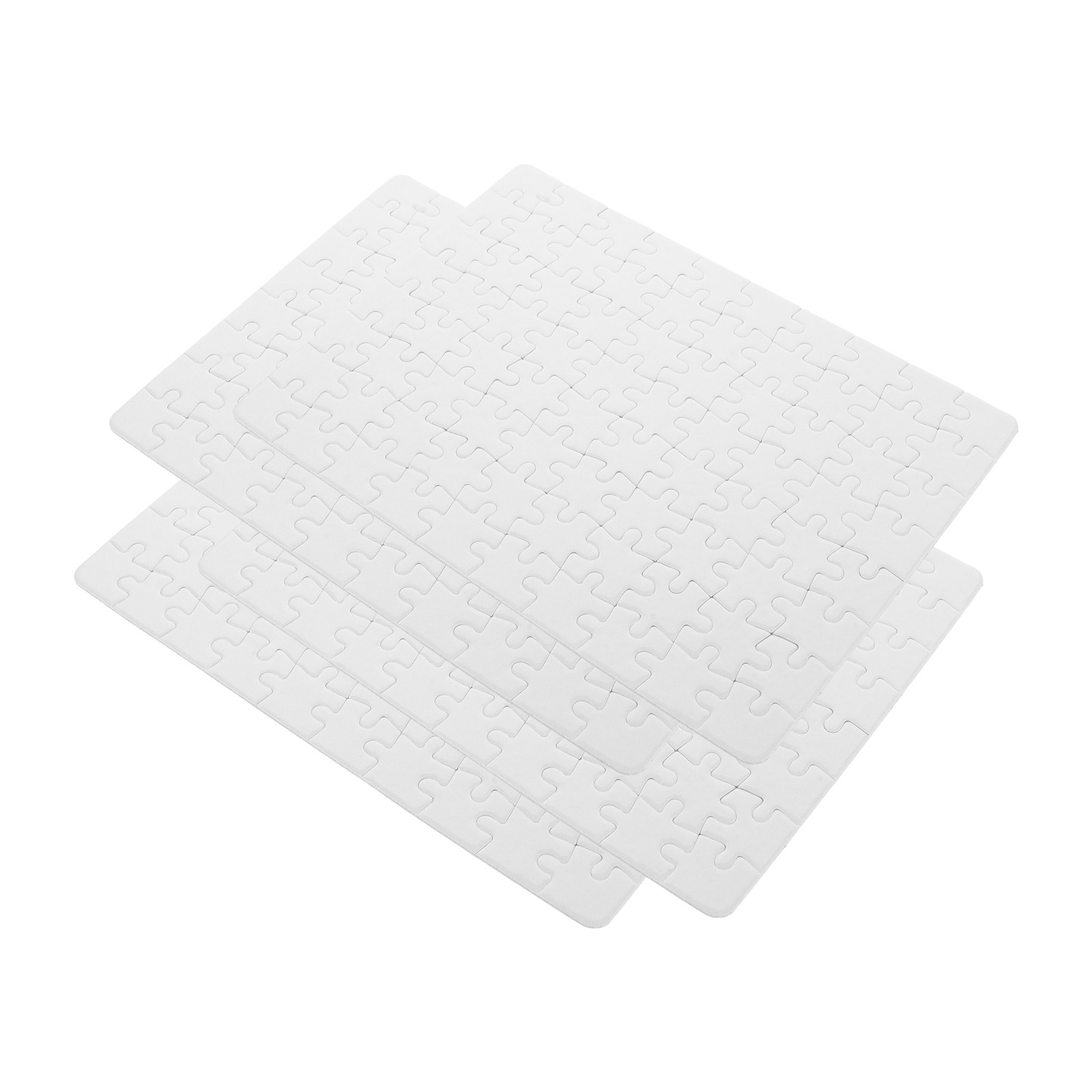 Puzzle Blank White - 4 Folhas de Peças de Quebra-Cabeça