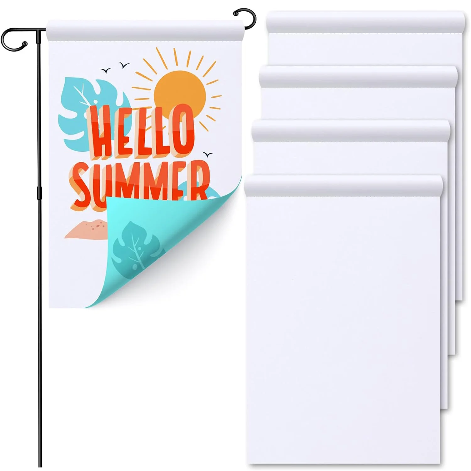 Yard Sign Blank - Double-Sided Blank Jardim Bandeiras, DIY Poliéster