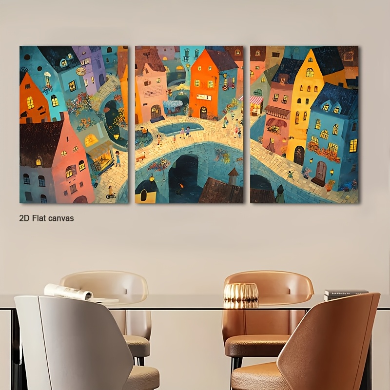 Conjunto de 3 Telas Sem Moldur - Canvas Wrap Ready avaliação e preço