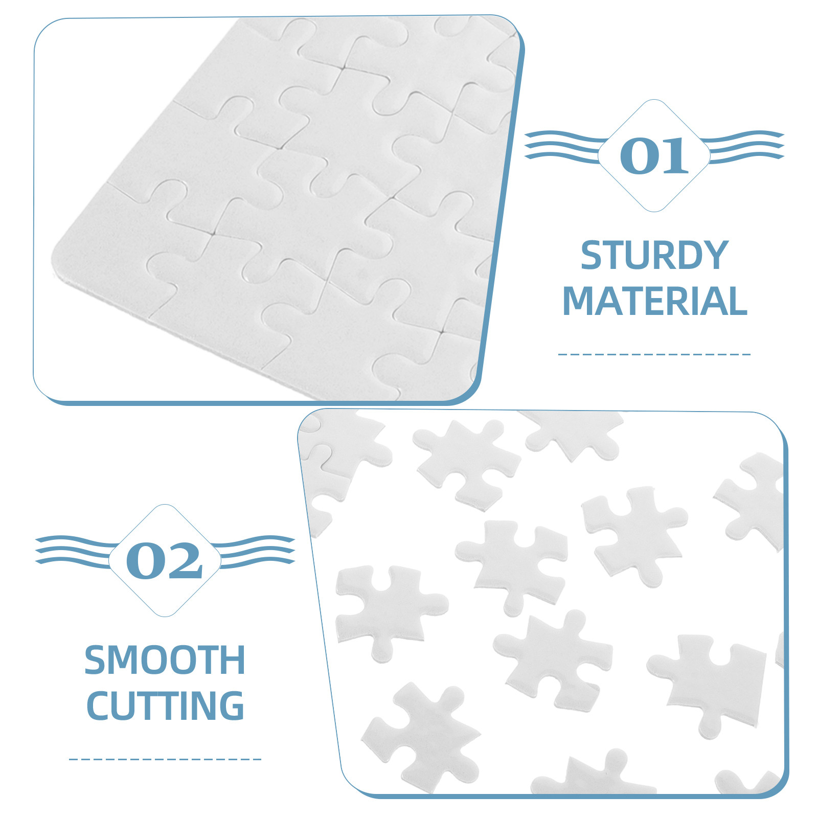 4 Folhas de Peças de Quebra-Ca - Puzzle Blank White avaliação e preço