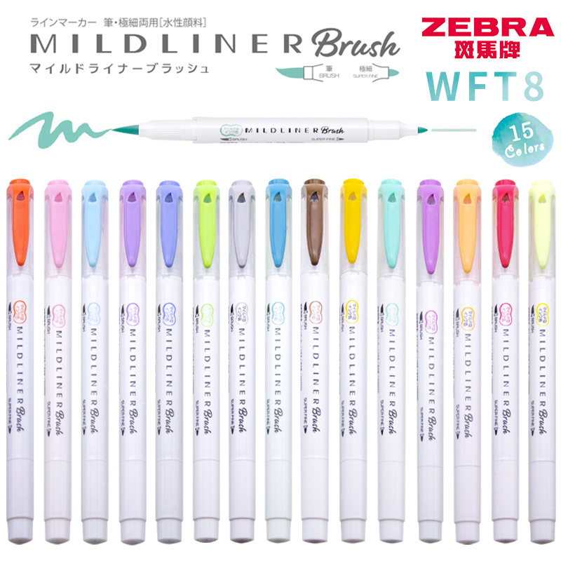 Zebra suave Liner Brush Pen, C - Zebra Pen Mildliner avaliação e preço